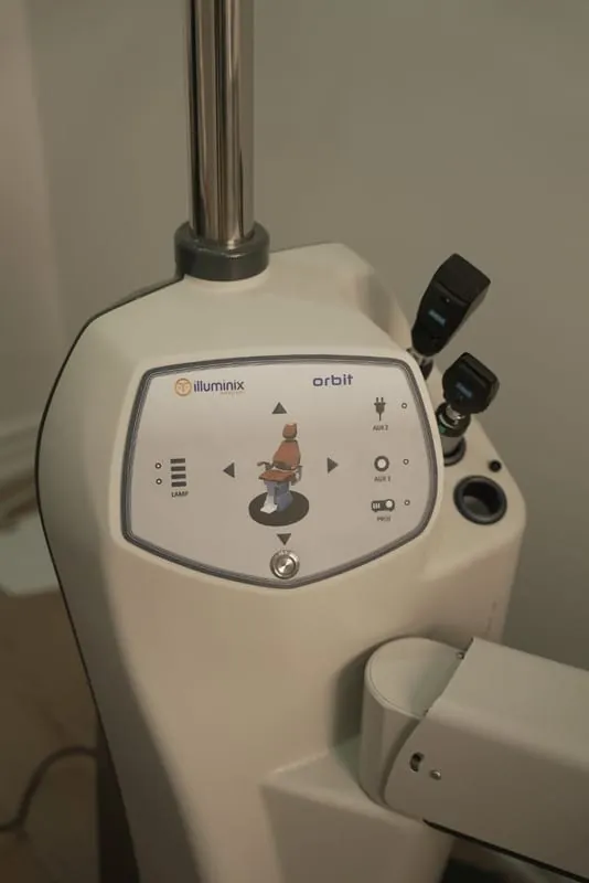 Vision testing equipment at Haven View Optics
