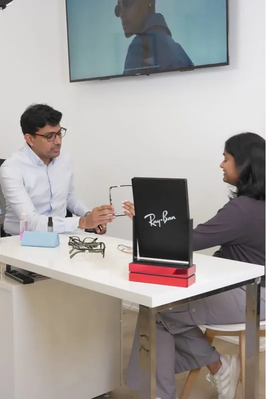 Eyewear consultation at Haven View Optics